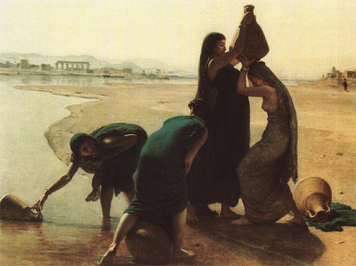 leon belly Fellaheen Women by the Nile. oil painting image